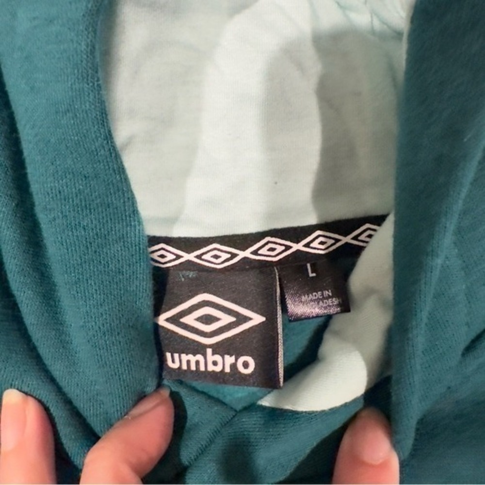 Umbro Kids Teal Green Hoodie | Size L | New With Tags - Picture 3 of 7